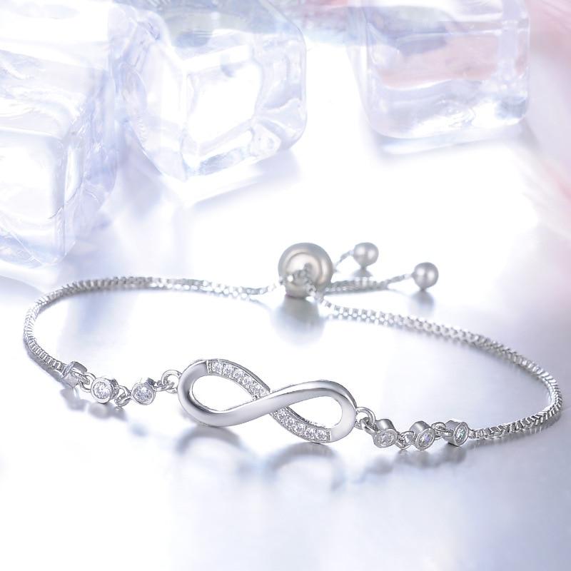 Adjustable Silver Infinity Bracelet Omelia&Oliver Jewels
