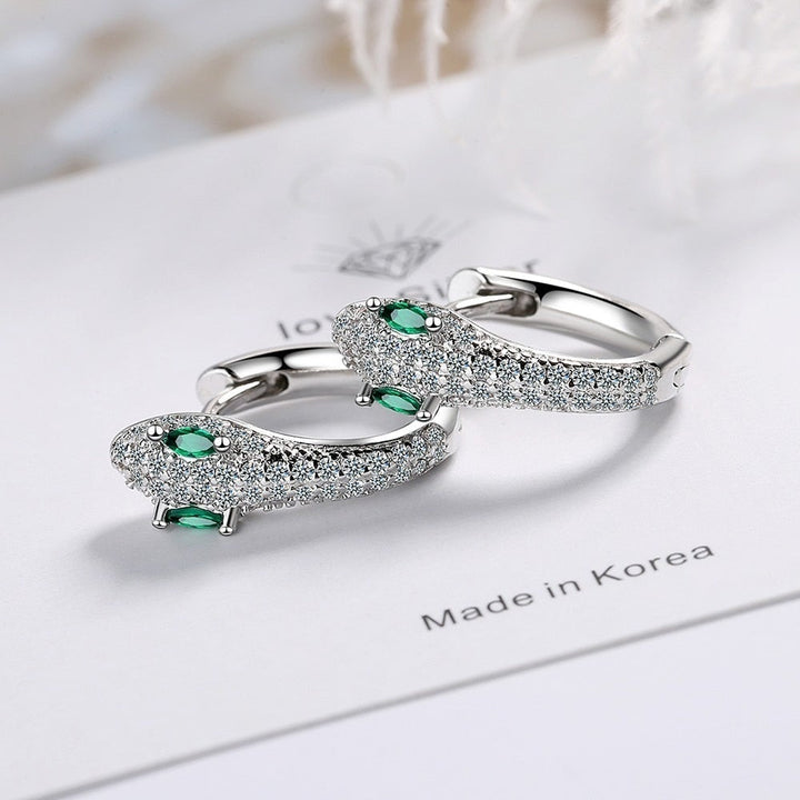 Exclusive Silver Snake Earrings