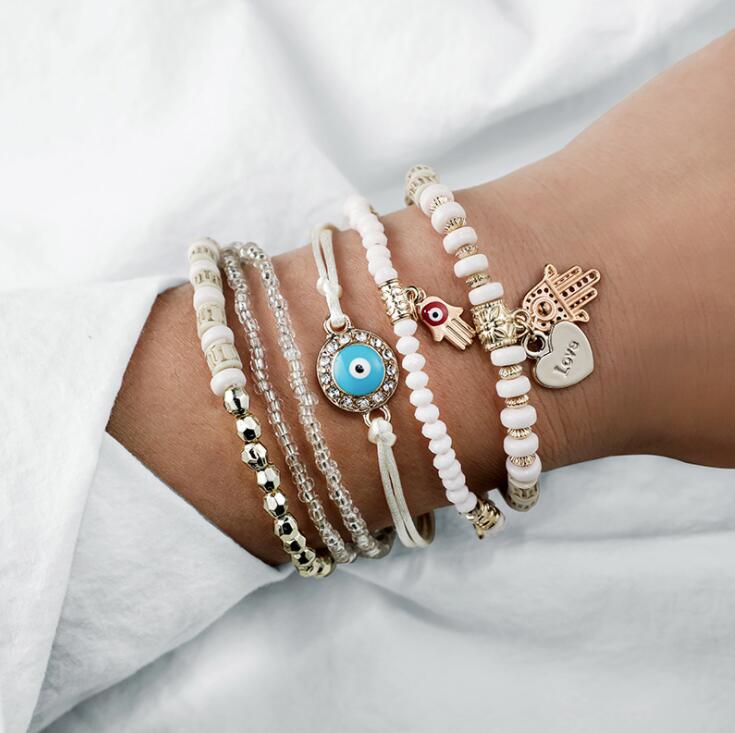 Hamsa Bracelet Set Omelia&Oliver Jewels