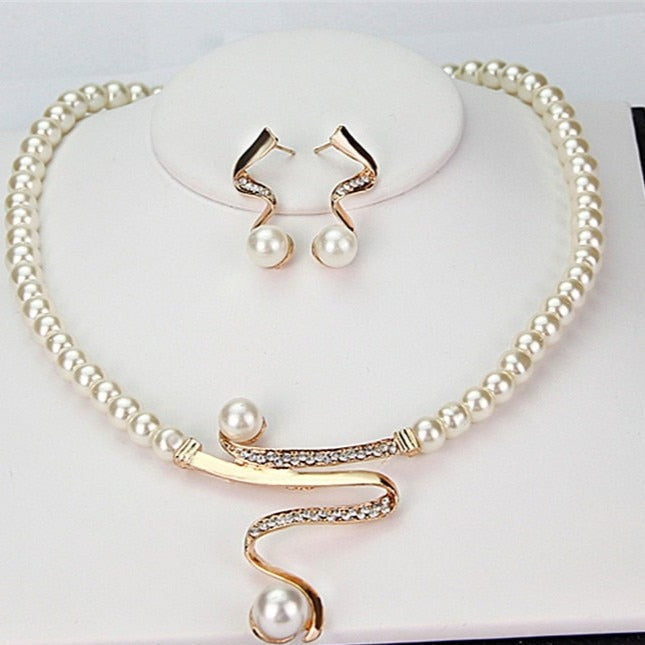 Natural Pearl Necklace & Earring Set Omelia&Oliver Jewels