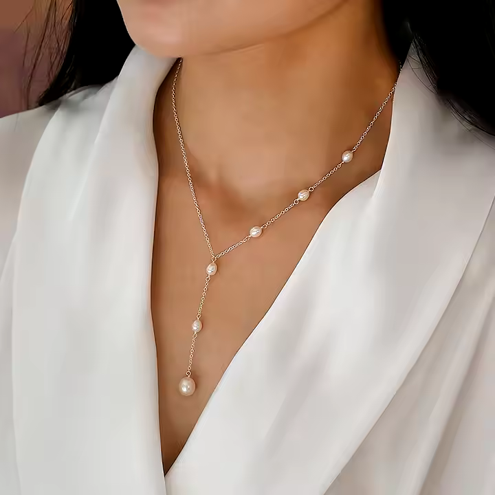 Retro Pearl Pendant Necklace Omelia&Oliver Jewels