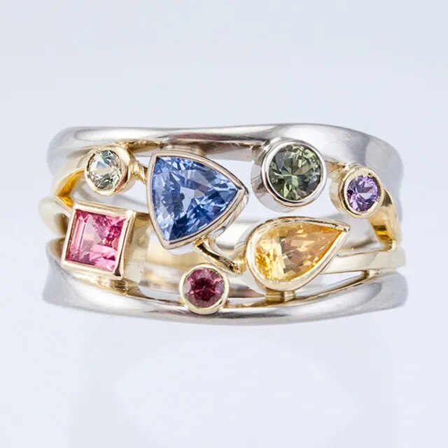 Vintage Colourful Ring Omelia&Oliver Jewels