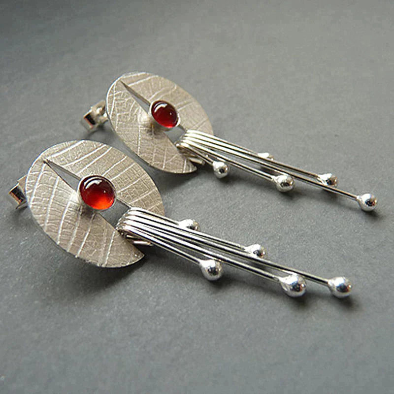 Radiance - Red Stone Earrings Omelia&Oliver Jewels