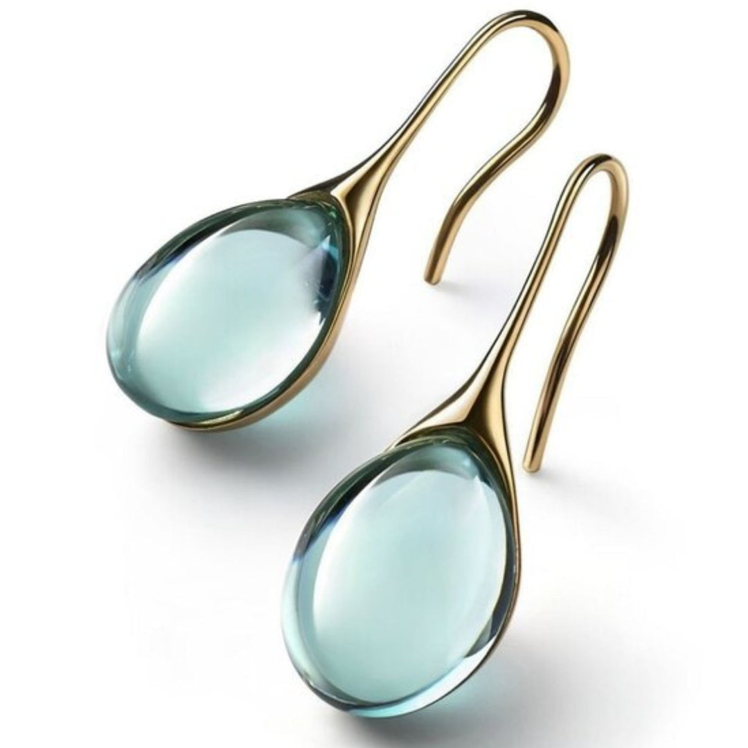 Gold and Silver Crystal Drop Earrings Omelia&Oliver Jewels