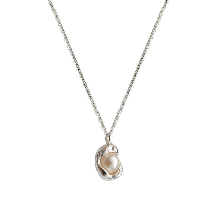 Retro Geometric Pearl Necklace Omelia&Oliver Jewels