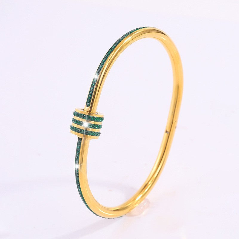 Tessandra Virelli Bracelet Green | Gold 16k Omelia&Oliver Jewels