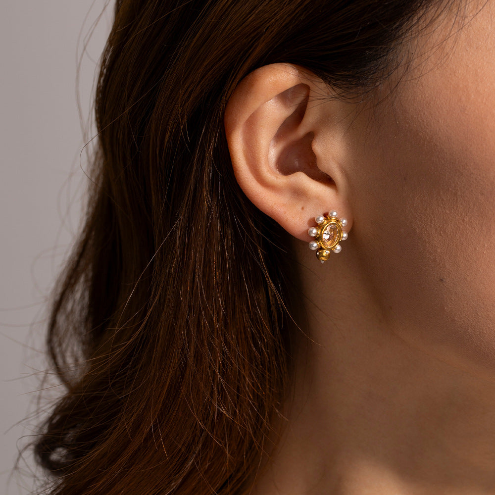 Elegant Earrings & Natural Pearls Omelia&Oliver Jewels