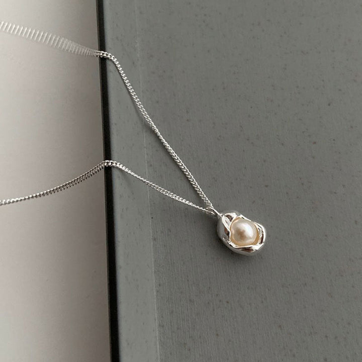 Retro Geometric Pearl Necklace Omelia&Oliver Jewels