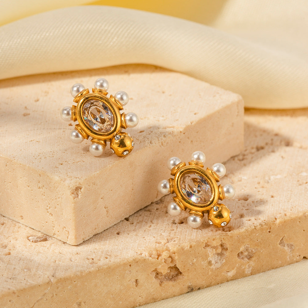 Elegant Earrings & Natural Pearls Omelia&Oliver Jewels