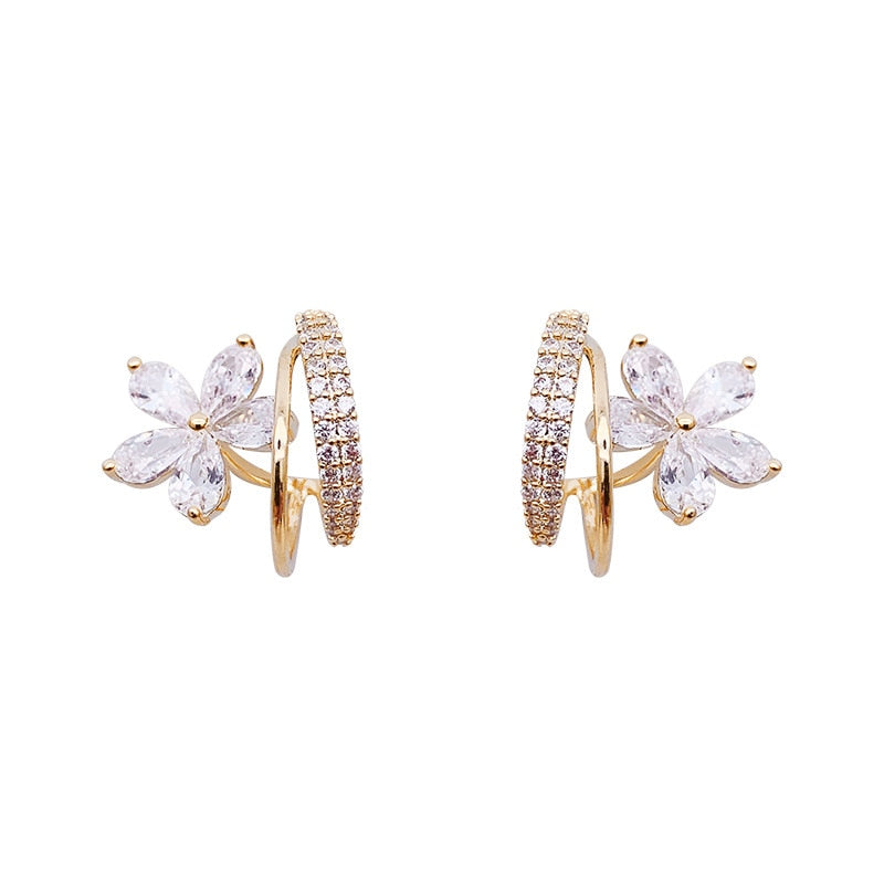 Blossom - Gold Floral Earrings Omelia&Oliver Jewels