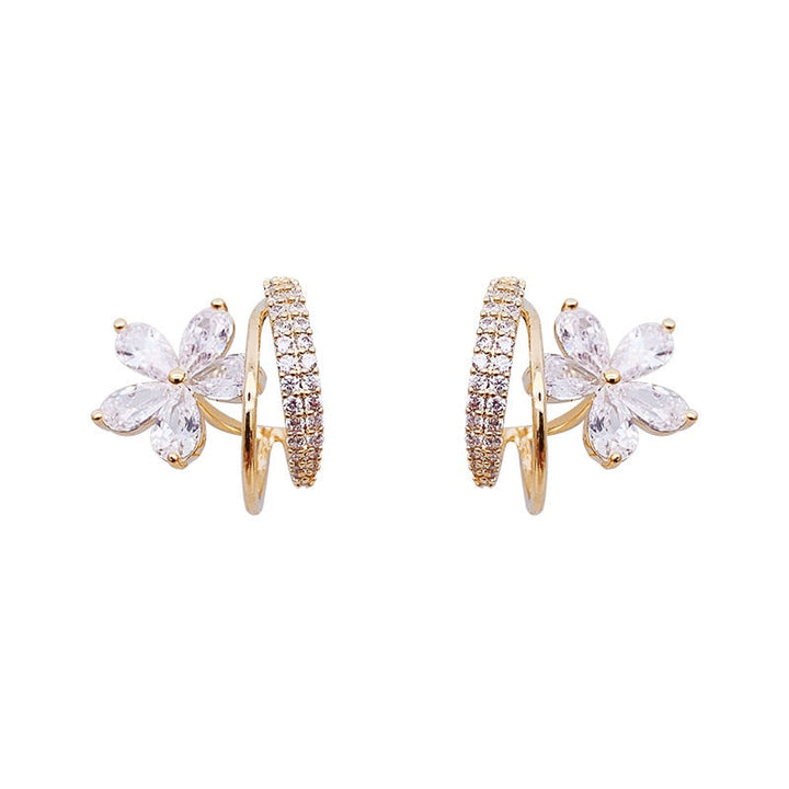 Blossom - Gold Floral Earrings Omelia&Oliver Jewels