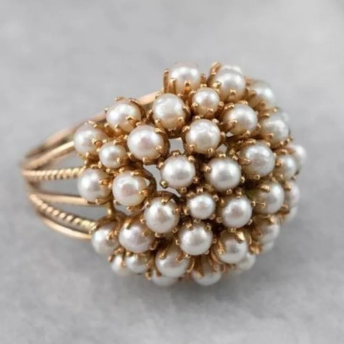 Bush - Inlaid Pearls Ring