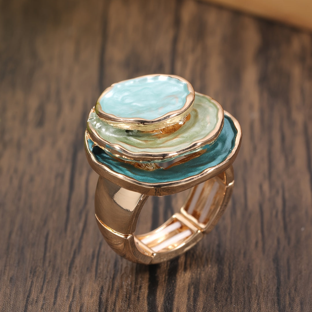 Boho Triple-Layer Enamel Ring