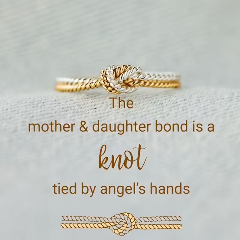 Unique Gold & Silver Knotted Ring