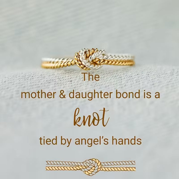 Unique Gold & Silver Knotted Ring