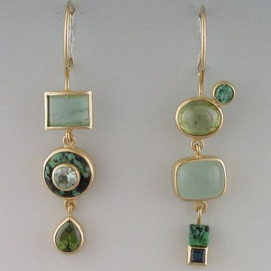 Retro Green Elegance Earrings Omelia&Oliver Jewels
