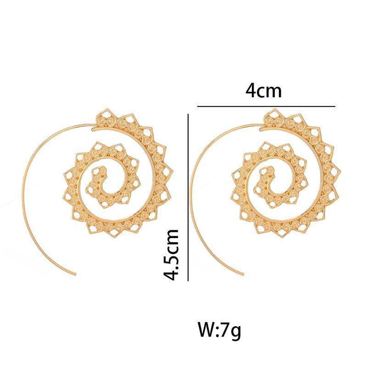 Gold & Silver Spiral Earrings
