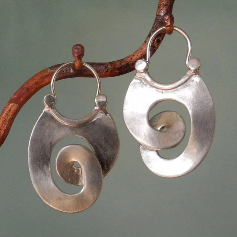 Retro Twisted Hoop Earrings Omelia&Oliver Jewels