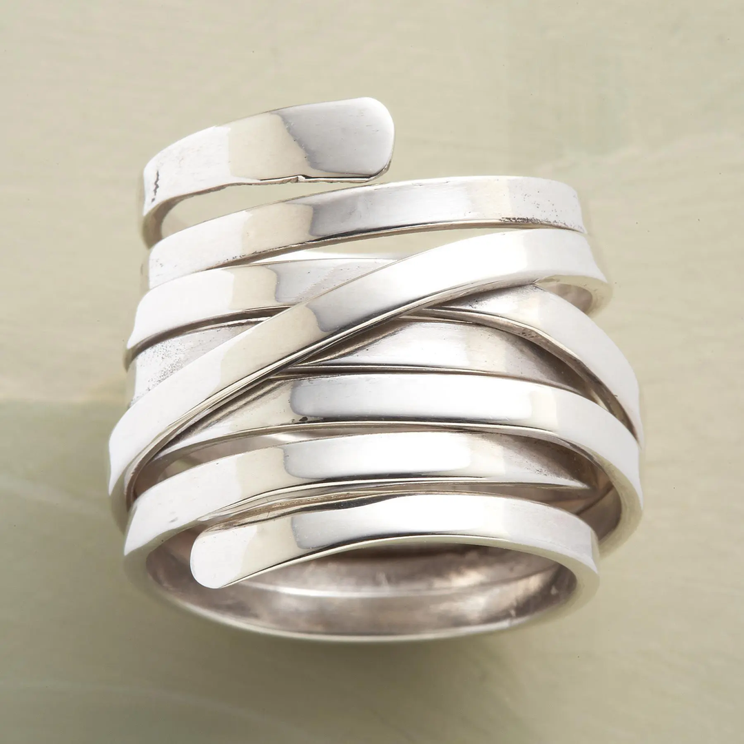 Bliss - Vintage Thick Layer Silver Ring