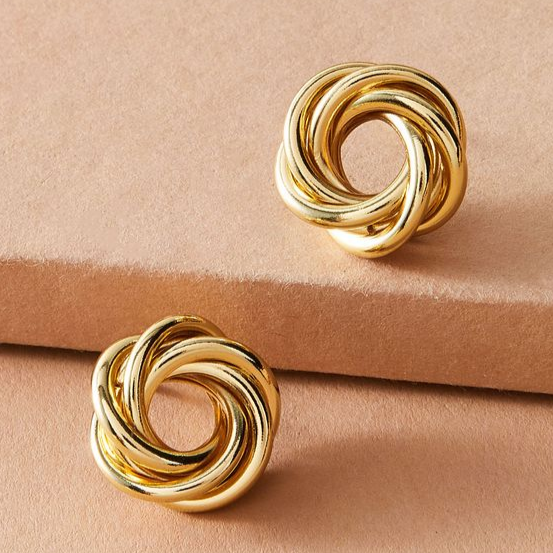 Radiance - Spiral Gold Earrings Omelia&Oliver Jewels