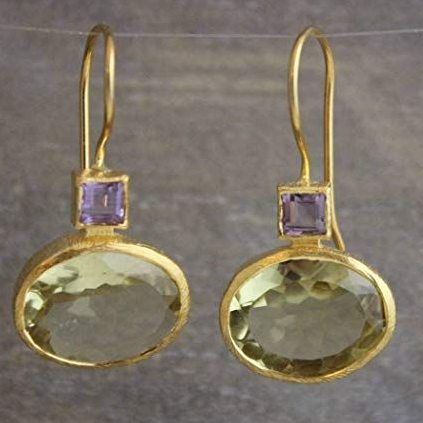 Vintage Green Crystal Earrings Omelia&Oliver Jewels