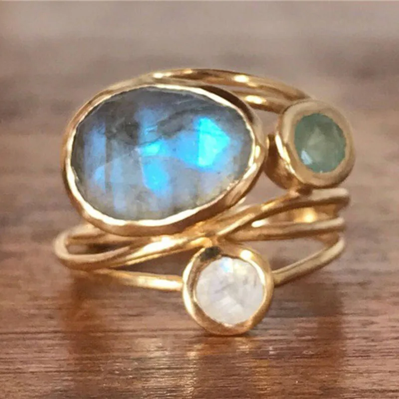 Boho Crystal Ring Omelia&Oliver Jewels