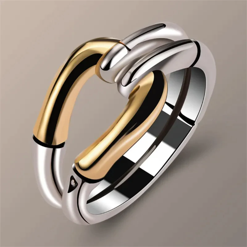Exclusive Vintage Knot Ring in Gold and Silver Omelia&Oliver Jewels
