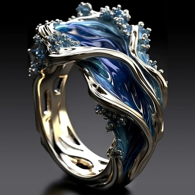 O&O - Retro Golden Wave Ring Omelia&Oliver Jewels