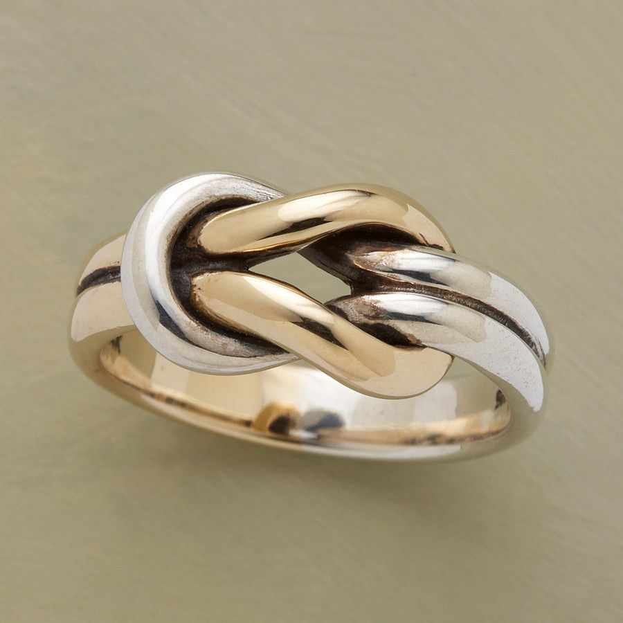 Vintage Gold & Silver Knot Ring Omelia&Oliver Jewels