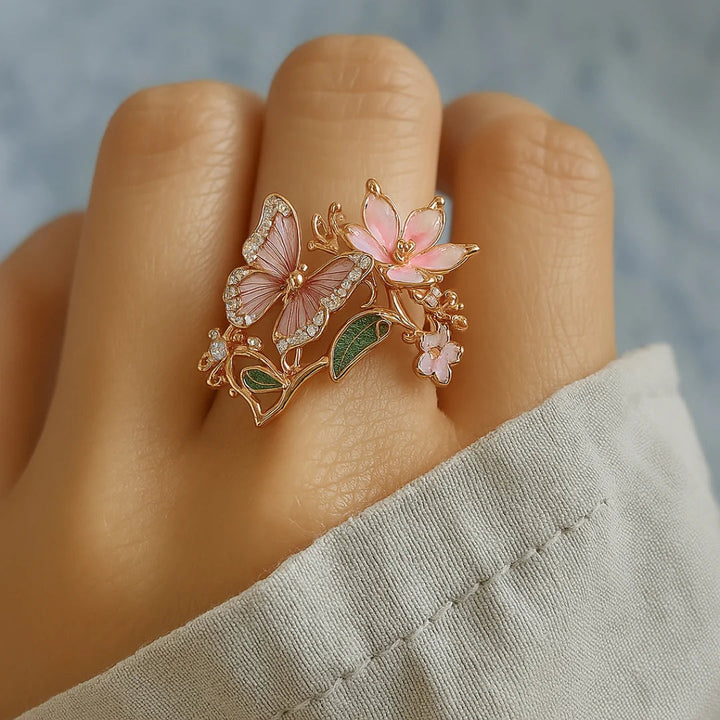 Radiant Butterfly Zirconia Ring Omelia&Oliver Jewels