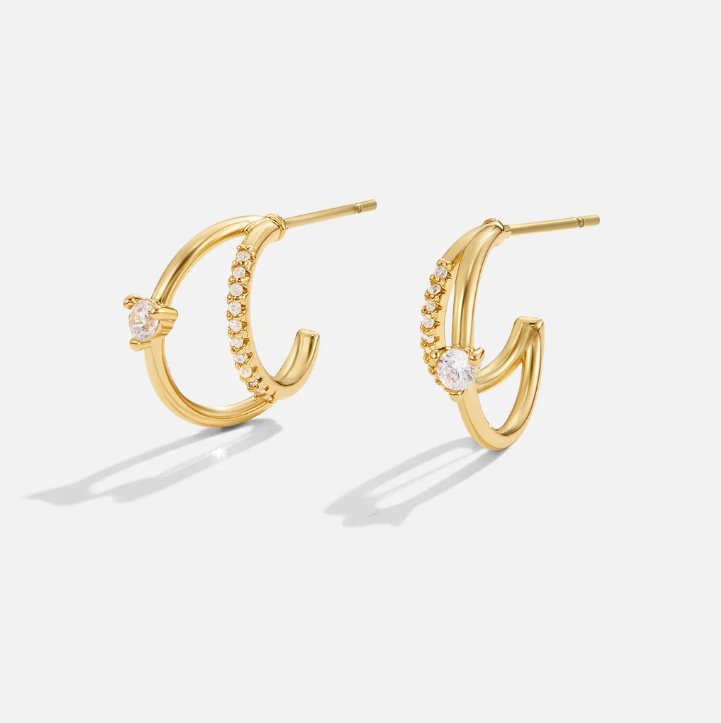 Artie Crystal Gold Earrings