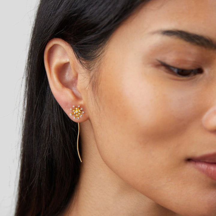 Wish Dandelion 18K Gold Earrings