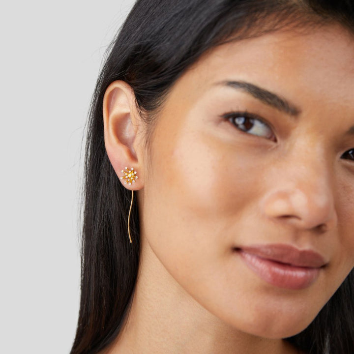 Wish Dandelion 18K Gold Earrings