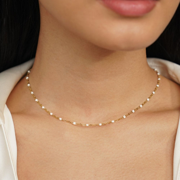 Clean White Bead Necklace