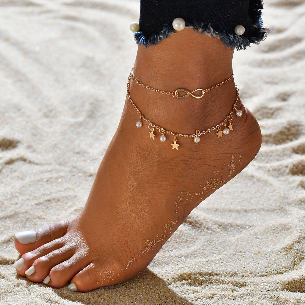 Pearl Star Infinity Anklet Omelia&Oliver Jewels