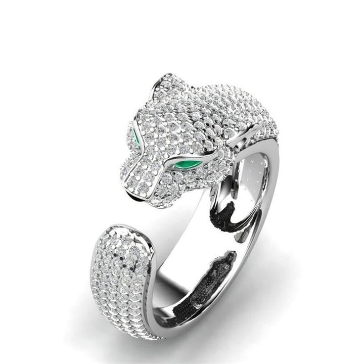 Fierce - Adjustable Jaguar Ring in Silver and 18K Rose Gold Omelia&Oliver Jewels