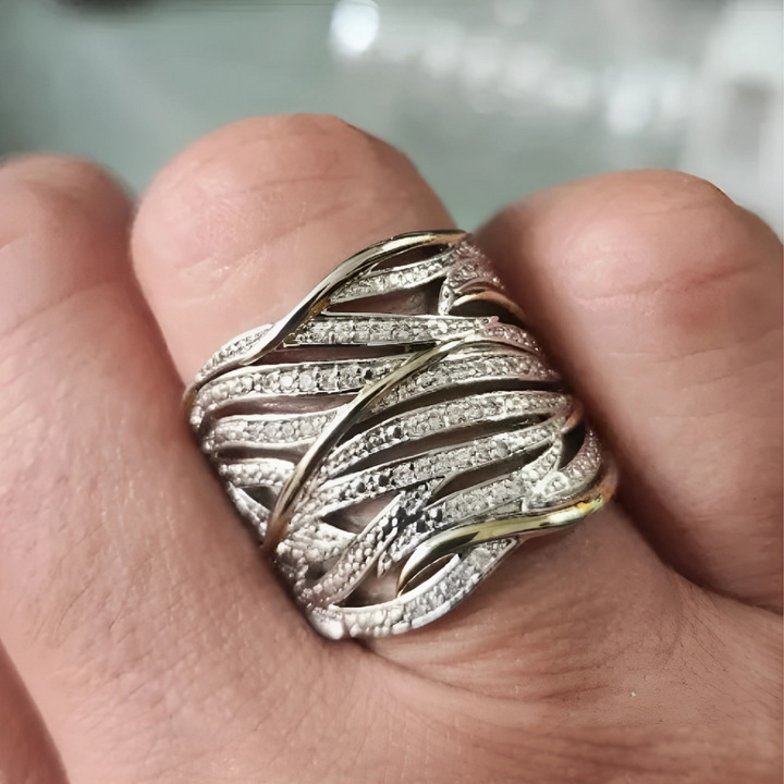 Elegant Multilayer Twisted Ring