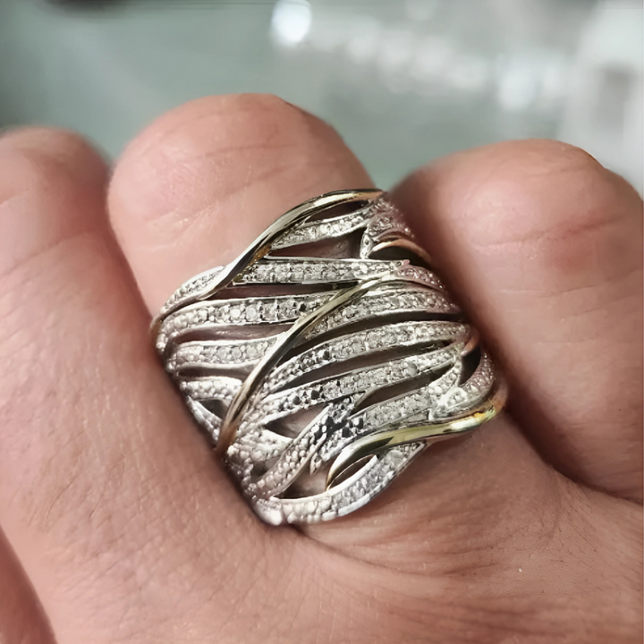 Chic Layered Twist Ring Omelia&Oliver Jewels