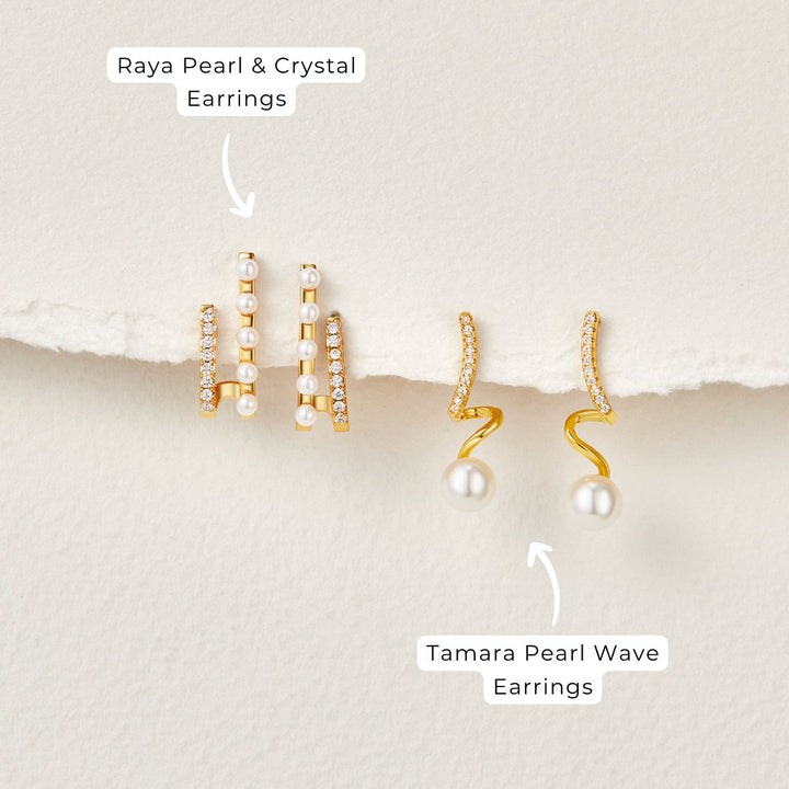 Tam Pearl Wave Earrings