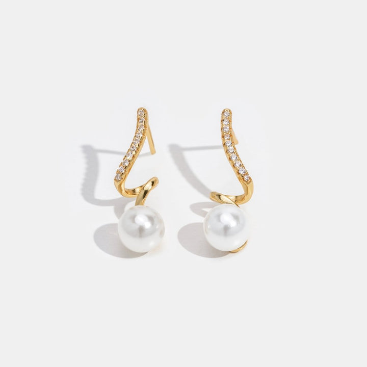 Tam Pearl Wave Earrings