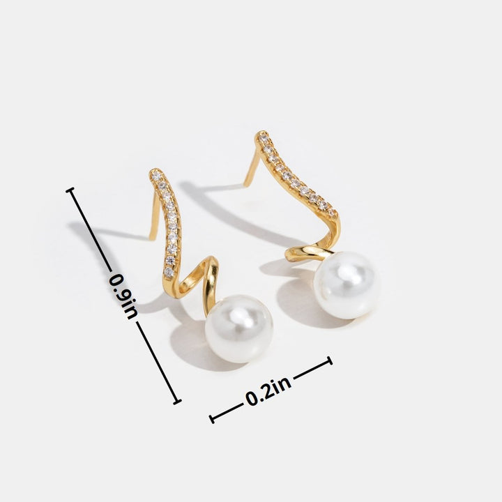 Tam Pearl Wave Earrings