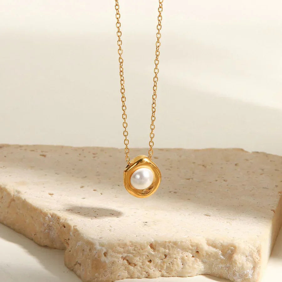 Golden Pearl Ocean Chain Omelia&Oliver Jewels