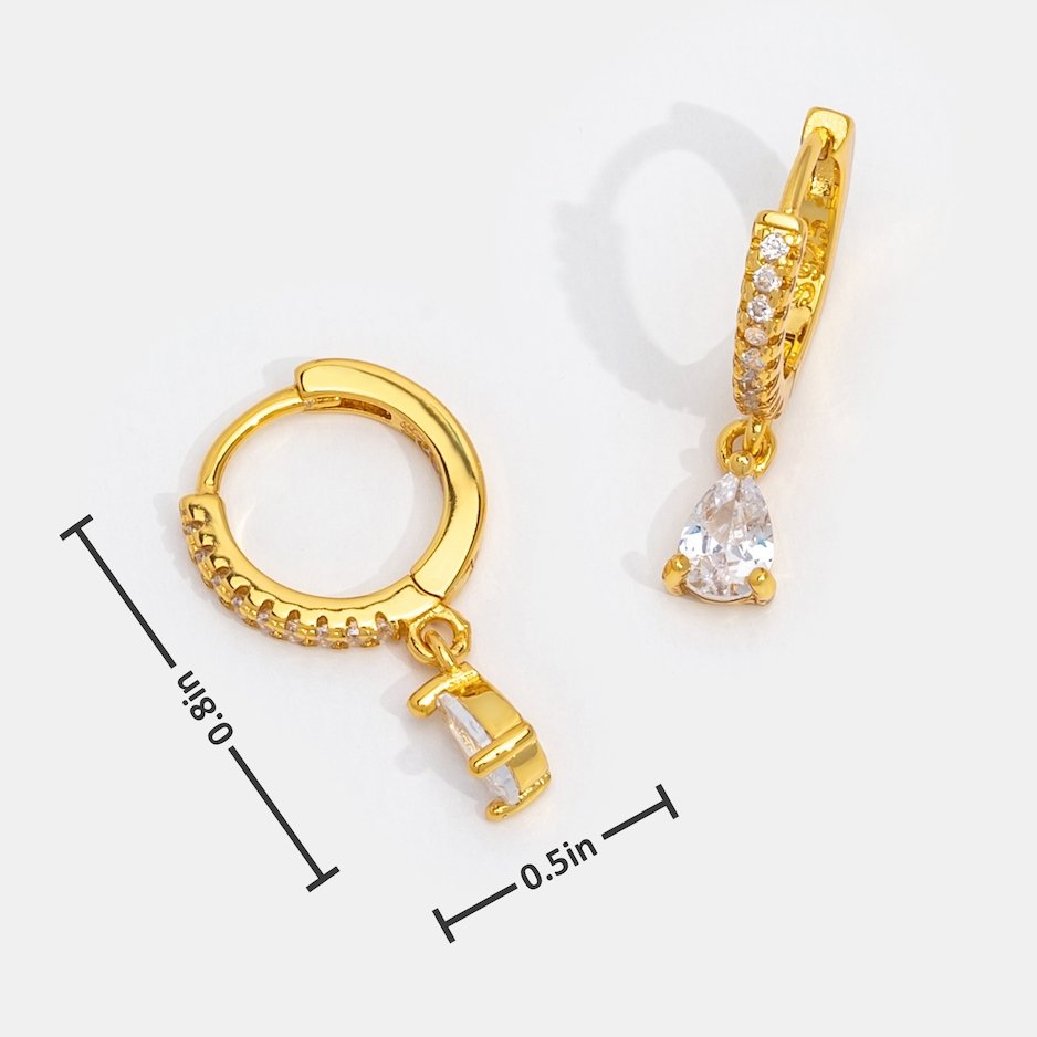 Premium Crystal Gold Earrings